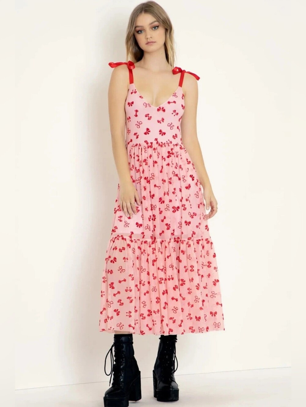 Limited Edition Blackmilk Bows Before Bros Sheer Midaxi Dress Size X-Small